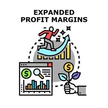 Expanding profit margins while achieving financial growth 스톡 일러스트