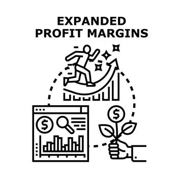 Expanding profit margins while achieving financial growth イラスト素材