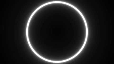 Expanding Pulsing Throbbing White Light Lightring Ring Lighting Stock Footage 153944199