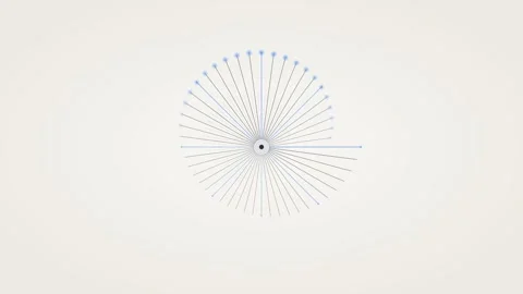 Expanding Radial Lines for Data Visualization Background Usage 库存影片 333356389