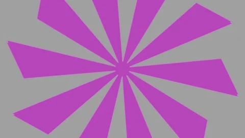 Expanding radial sun triangle pattern in pink on grey Stock Footage 273143602