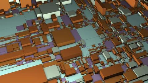 Expanding reality of rectangles. Motion. Extraordinary 3d moving surface with イラスト素材