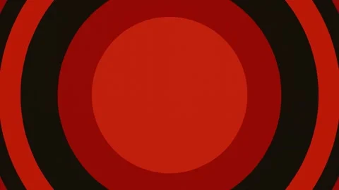 Expanding Red Concentric Circles Tunnel Animation 4K Video Loop - Abstract .. Stock Footage 338367465
