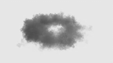 Expanding Smoke Ring Dissipates on Transparent Alpha Channel 库存影片 336227995