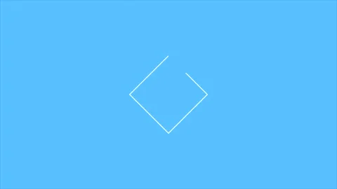 Expanding square outline motion graphics with blue background Stock Footage 245978509