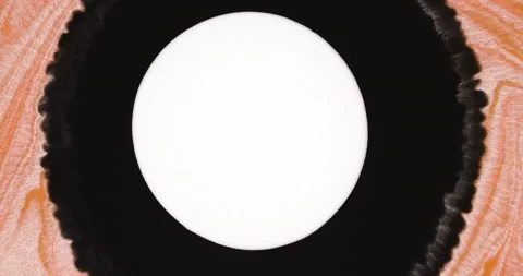 Expanding white ring on black and pale orange vintage background. feels sophisti Stock-Footage 139844148