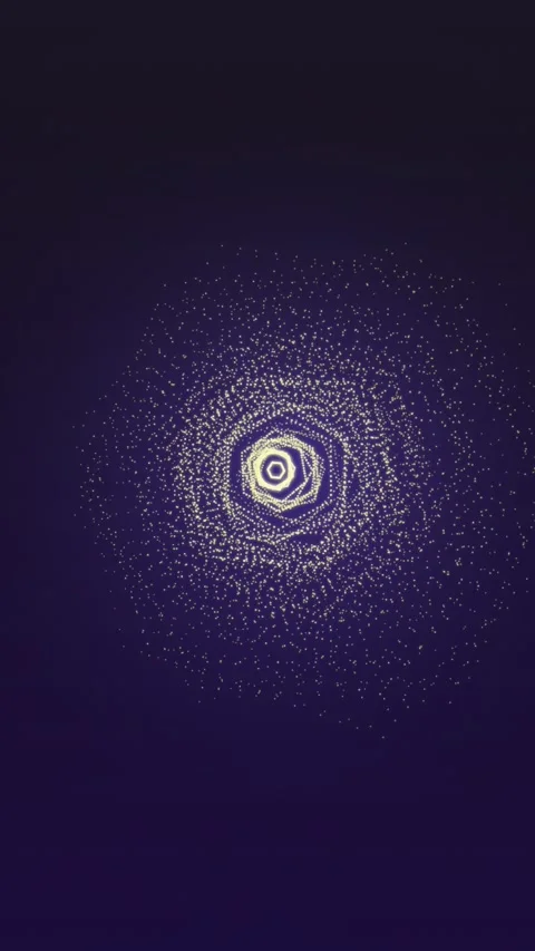 Expanding Yellow Light Pattern on Dark Blue Background Stock Footage 327942516