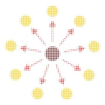 Expanse Halftone Icon Illustrazione stock