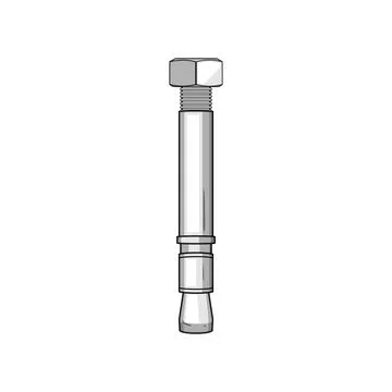 Expansion anchor bolt for secure fixing in materials 스톡 일러스트
