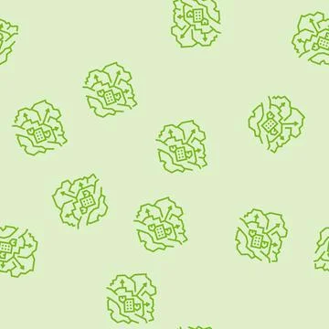 Expansion of city borders map line seamless pattern Stock Illustration