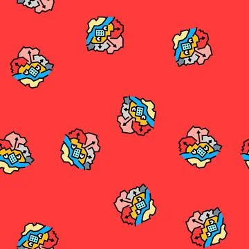 Expansion of city borders map vector seamless pattern Illustrazione stock