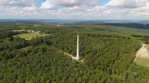 Expansion of renewable sustainable energy, wind turbine park, technology Stock Footage 328725341