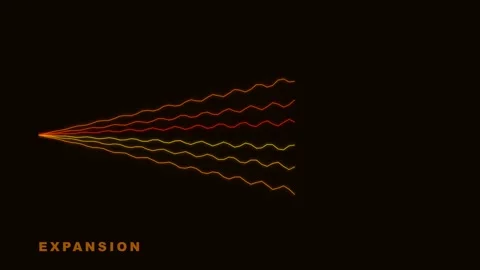 Expansion Text Overlay on Black Background - Business Growth Concept Stock Footage 335474038