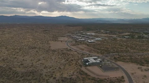 Expansive Aerial View Of Custom Homes Under Construction In Scottsdale Arizona Stock Footage 283581149