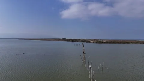 An Expansive Aerial View of Tranquil Waters Stock Footage 314075313