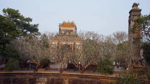 Expansive and atmospheric view from Tu Duc Tomb Stock Footage 340513634