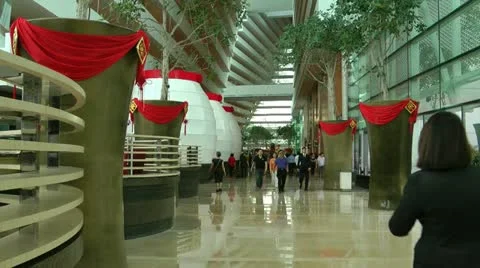 Expansive atrium Stock Footage 10877301