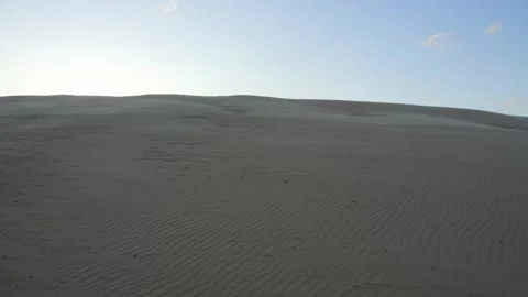 Expansive desert landscape with sandy dunes Video stock 338092349