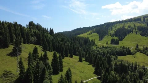 Expansive Drone View of a Serene Summer Landscape in the Austrian Alps of S.. Stock Footage 317627110