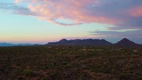 Expansive Early Morning Drone View Of North Scottsdale Arizona Stock Footage 344274567
