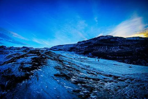 The expansive glacier and sky Stock Photos