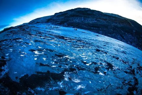 The expansive glacier and sky Stock Photos