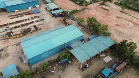 Expansive Industrial Facility Showcasing Manufacturing Operations and Exten.. Video stock 339035809