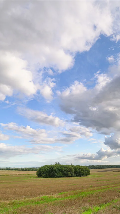 An Expansive Landscape Showcasing a Beautiful Scene Under a Dramatic and Strikin Stock Footage 325681562