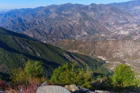 Expansive Mountain Range View in Angeles National Forest 스톡 사진
