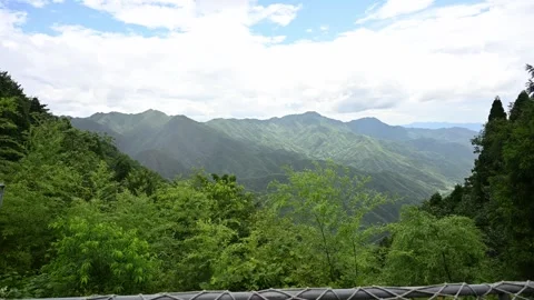 Expansive Mountain Vista Under Blue Sky Stock-Footage 343556272