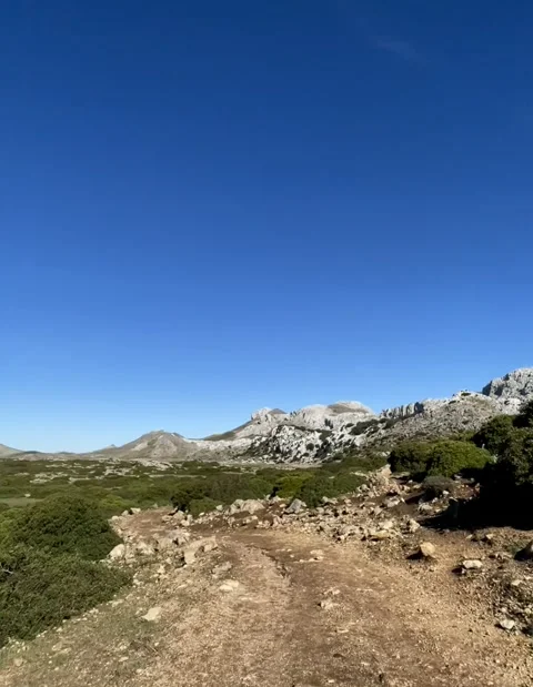 Expansive panoramic view of a mountain road Stock Footage 325767797