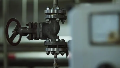 The expansive valve is blue. The distribution hub. Unadulterated manufacturing. Stock Footage 312564686