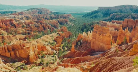 Expansive View of Bryce Canyon National Park Landscape Stock Footage 323803960