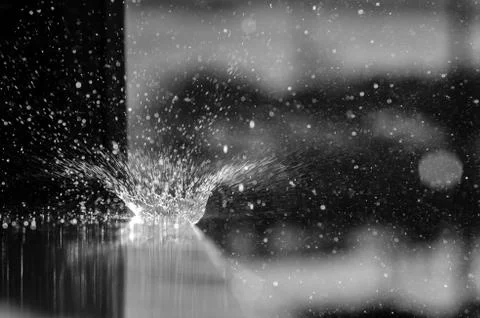 Expansive wave in the rain Stock Photos