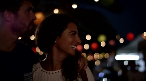 Expat couple walking at park. Stock Footage 63645384