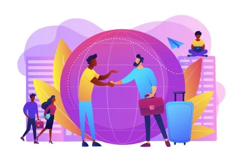 Expat work concept vector illustration Ilustração Stock
