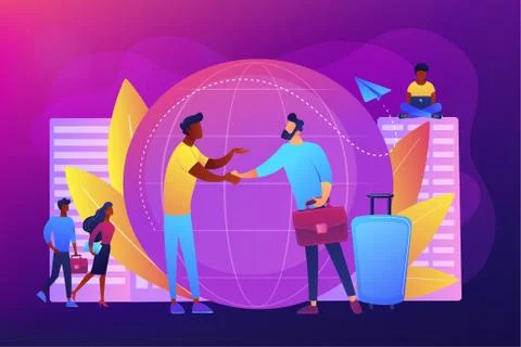 Expat work concept vector illustration Stock Illustration