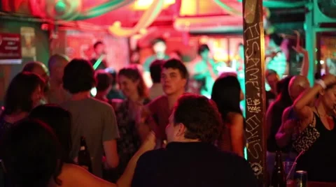 Expats dancing to live reggae music Stock Footage 50248520