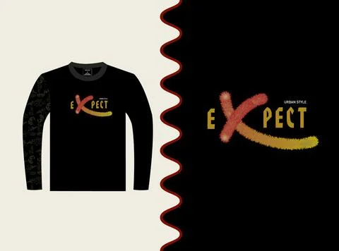 Expect Vector Black T Shirt Design Stock Illustration