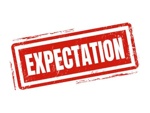Expectation red stamp style 스톡 일러스트