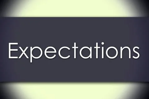Expectations - business concept with text Stock Illustration