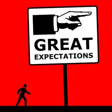 Expectations life career Stock Illustration