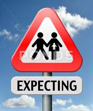 Expecting Stock Illustration