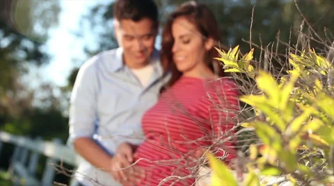 Expecting Interracial Couple Stock Footage 50233683