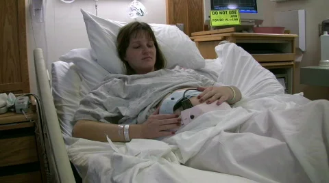 Expecting Mother Monitored Stock Footage 365199