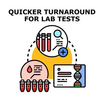 Expediting laboratory testing process and medical analysis results Stock Illustration