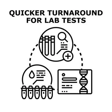 Expediting laboratory testing process and medical analysis results Stock Illustration