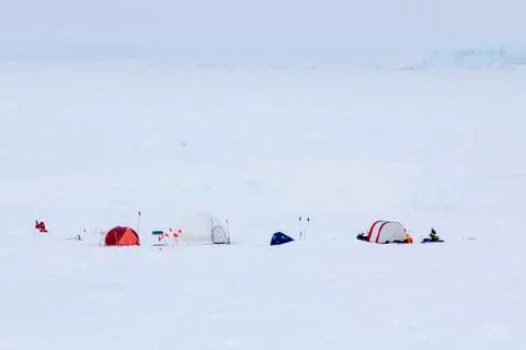 Expedition ice camp Stock Photos