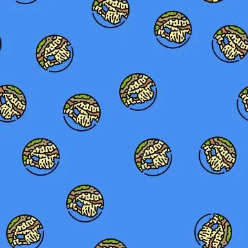 Expedition mountain landscape vector seamless pattern Stock Illustration