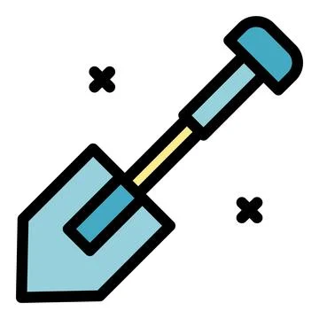 Expedition shovel icon vector flat イラスト素材